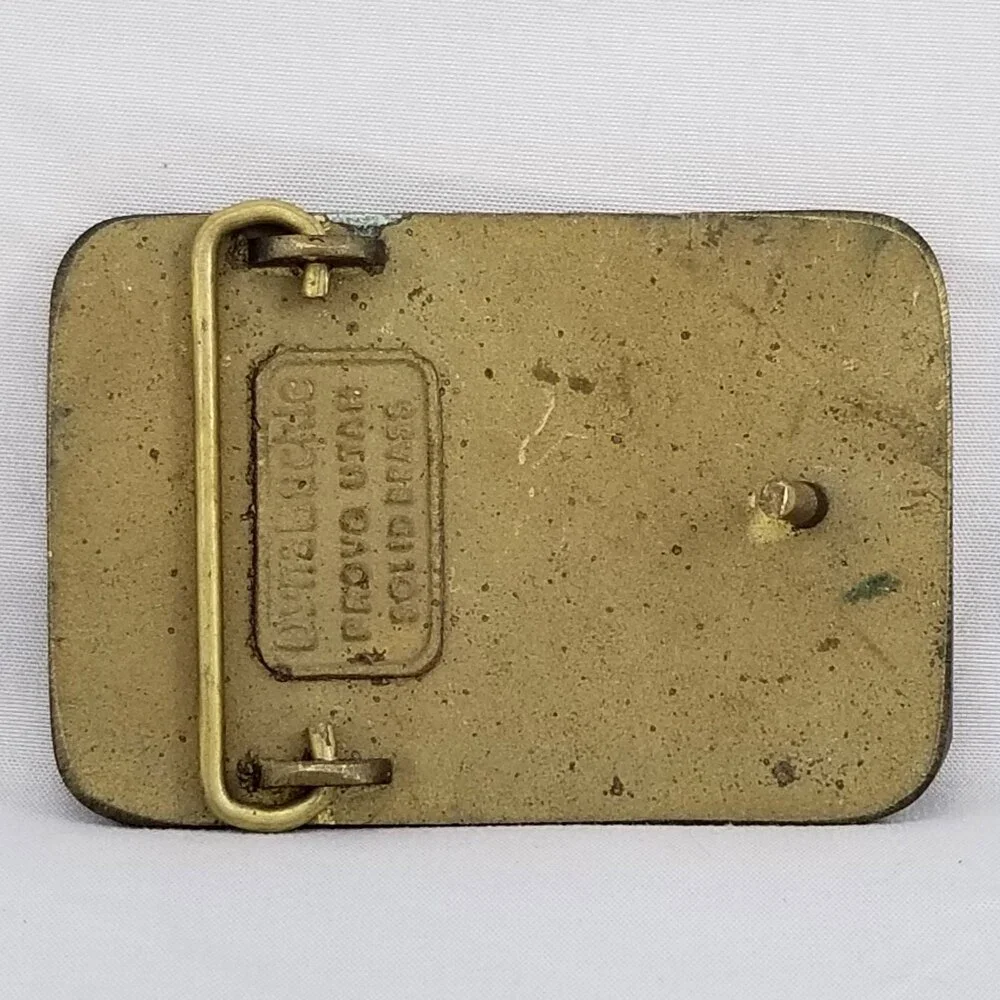 Belt Buckle 1994 Solid Brass BLAW KNOX Factory School Mattoon Illinois Mechanica